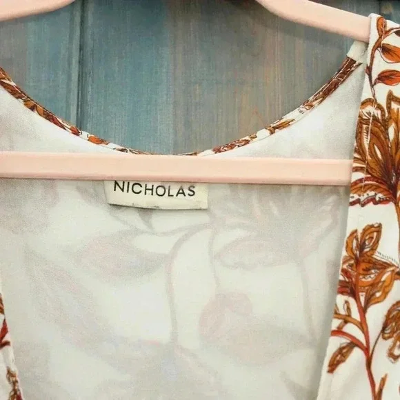 Floral Printed Midi NICHOLAS Danielle Dress Size 6 - Picture 5 of 10